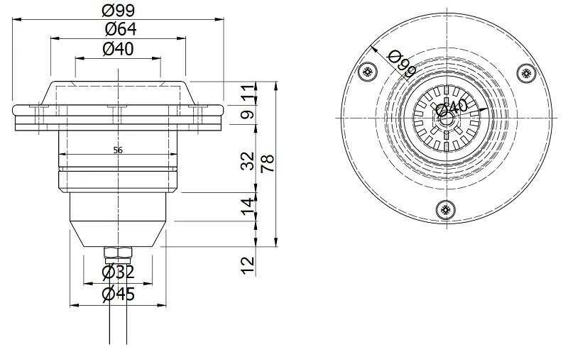 Acqua Source Χωνευτό Βιδωτό (2'') Φωτιστικό LED 5W Σε Μπλέ Φως Μπρούτζινο Επιχρωμιωμένο 4 Acqua Source Χωνευτό Βιδωτό (2'') Φωτιστικό LED 5W Σε Μπλέ Φως Μπρούτζινο Επιχρωμιωμένο - Image 2