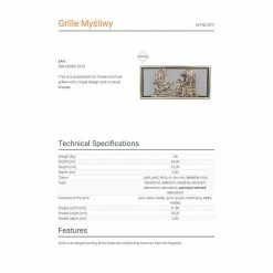 Περσίδα διακοσμητική KRATKI MYSLIWY Χρυσό -ΦΙΛΤΡΑ ΝΕΡΟΥ κατάστημα kratki mysliwy διακοσμητικη περσιδα με σκηνη κυνηγιου σε χρωμα χρυσο 2