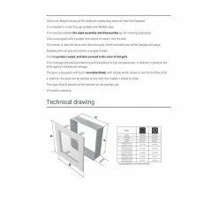 Περσίδα διακοσμητική ανοιγόμενη / ρυθμιζόμενη KRATKI RETRO1/22/G/A Γραφίτης -ΦΙΛΤΡΑ ΝΕΡΟΥ κατάστημα kratki retro1 22 g a διακοσμητικη περσιδα με ανοιγομενη πορτα και ρυθμιση ροησ σε χρωμα γραφιτη 3