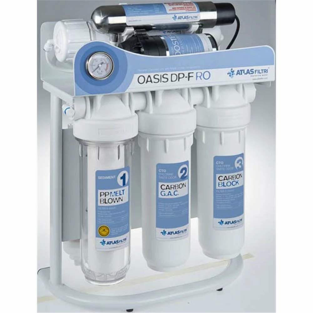 Σύστημα αντίστροφης όσμωσης 7 σταδίων επιδαπέδιο με αντλία και λαμπτήρα UV ATLAS FILTRI OASIS DP-F PUMP UV RO (18006) 3 Σύστημα αντίστροφης όσμωσης 7 σταδίων επιδαπέδιο με αντλία και λαμπτήρα UV ATLAS FILTRI OASIS DP-F PUMP UV RO (18006)