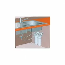 Φίλτρο νερού κάτω του πάγκου ATLAS FILTRI DP DUO διπλό 1/2"