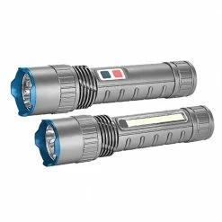 Φακός επαναφορτιζόμενος αδιάβροχος διπλής λειτουργίας 300Lumens(XPG), 350Lumens (COB) BORMANN Pro BPR6010